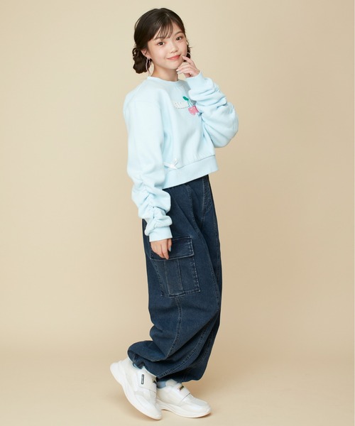 JENNI love（ジェニィラブ）の「【あったか】裏起毛コクーンジョガーデニムパンツ（デニムパンツ・キッズ・ブルー/ネイビー・130cm/140cm/150cm/160cm）」の13枚目の写真