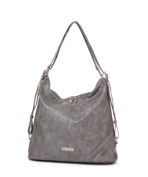 BAYFLOW（ベイフロー）の「[リュックにもショルダーにも]フェイクレザー3WAYトート（ショルダーバッグ・レディース・ブラック/グレー/ライトベージュ・FREE）」の9枚目の写真