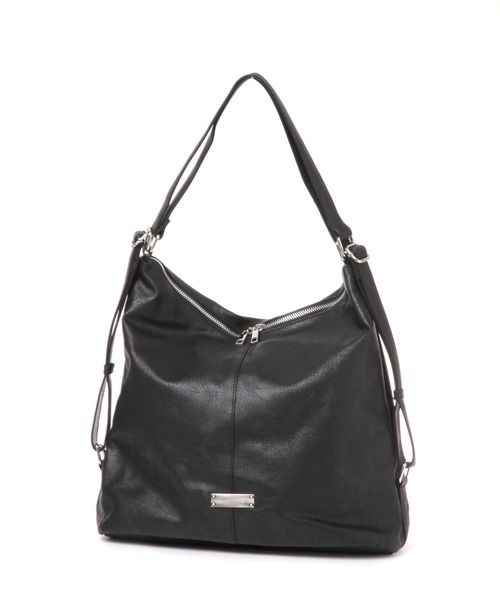 BAYFLOW（ベイフロー）の「[リュックにもショルダーにも]フェイクレザー3WAYトート（ショルダーバッグ・レディース・ブラック/グレー/ライトベージュ・FREE）」の10枚目の写真