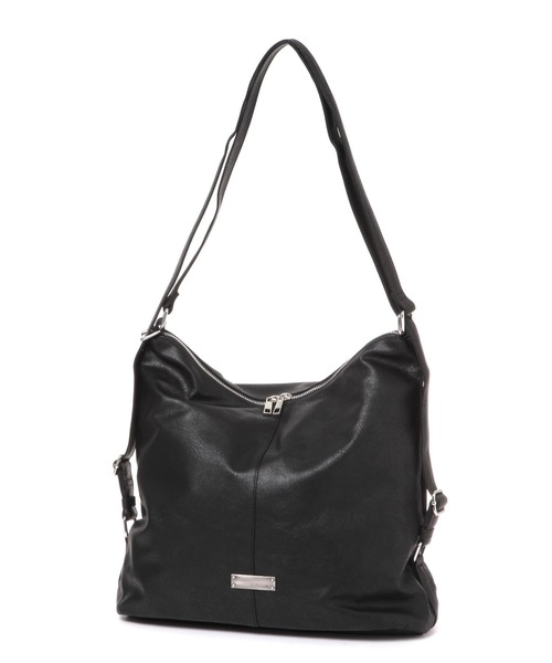 BAYFLOW（ベイフロー）の「[リュックにもショルダーにも]フェイクレザー3WAYトート（ショルダーバッグ・レディース・ブラック/グレー/ライトベージュ・FREE）」の15枚目の写真