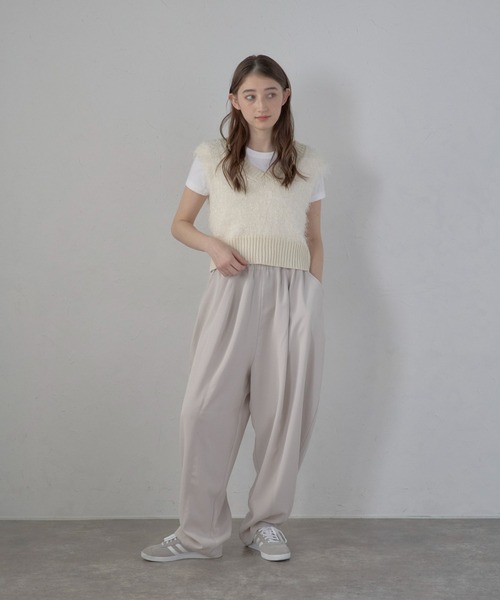 セール】【MINERTE】feather knit vest / フェザーニットベスト