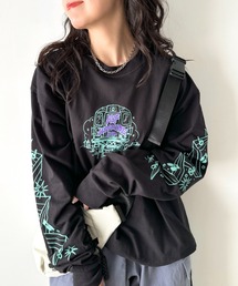 HUF（ハフ）の「HUF(ハフ)/袖ロゴ ロンT オーバーサイズ ルーズフィット/BENCHIN' L/S TEE（Tシャツ/カットソー）」