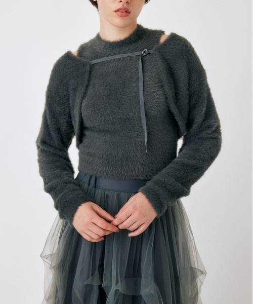 セール】SHAGGY KNIT ボレロ&タンクトップ（ニット/セーター）｜MOUSSY