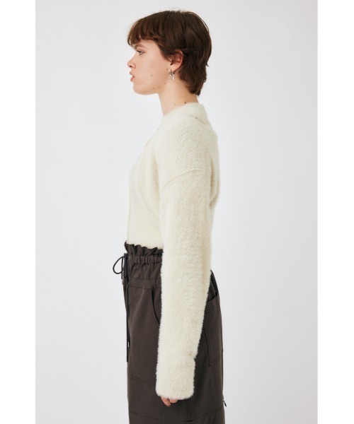 MOUSSY(マウジー)の「SHAGGY KNIT ボレロ&タンクトップ(ニット/セーター・レディース・ライトグリーン/グレー/キナリ・FREE)」の10枚目の写真