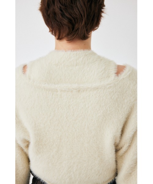 MOUSSY(マウジー)の「SHAGGY KNIT ボレロ&タンクトップ(ニット/セーター・レディース・ライトグリーン/グレー/キナリ・FREE)」の16枚目の写真
