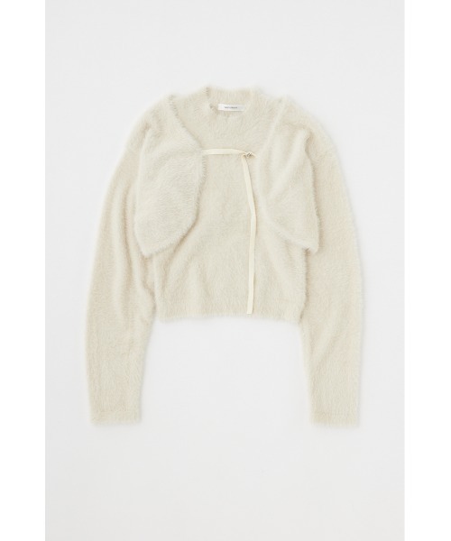 MOUSSY(マウジー)の「SHAGGY KNIT ボレロ&タンクトップ(ニット/セーター・レディース・ライトグリーン/グレー/キナリ・FREE)」の18枚目の写真