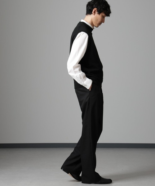 NANO universe（ナノユニバース）の「ウールブレンドクルーネックベスト（ベスト・メンズ・ブラック/チャコール・M/L）」の16枚目の写真