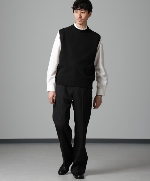 NANO universe（ナノユニバース）の「ウールブレンドクルーネックベスト（ベスト・メンズ・ブラック/チャコール・M/L）」の14枚目の写真