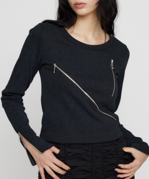 【セール】ZIP VINTAGE CUT トップス（Tシャツ/カットソー）｜LAGUA GEM（ラグアジェム）