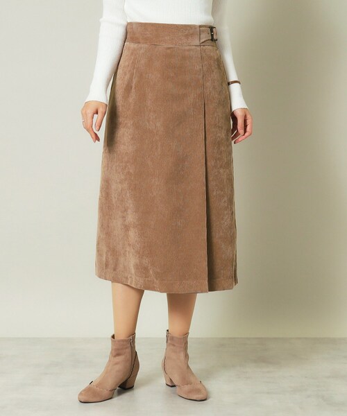 ITS'DEMO（イッツデモ）の「◆【後ろウエストゴム／手洗い可】コーデュロイスカート（スカート・レディース・アイボリー/ブラウン系/ネイビー・00）」の8枚目の写真