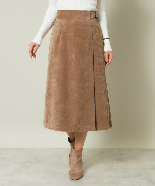 ITS'DEMO（イッツデモ）の「◆【後ろウエストゴム／手洗い可】コーデュロイスカート（スカート・レディース・アイボリー/ブラウン系/ネイビー・00）」の16枚目の写真