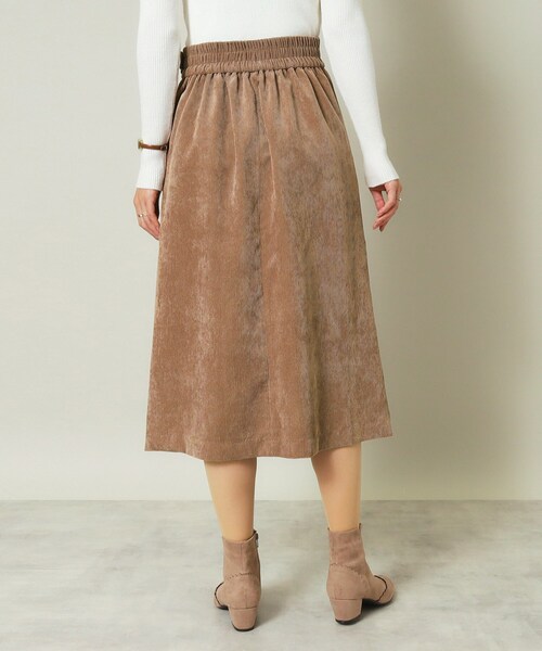 ITS'DEMO（イッツデモ）の「◆【後ろウエストゴム／手洗い可】コーデュロイスカート（スカート・レディース・アイボリー/ブラウン系/ネイビー・00）」の18枚目の写真