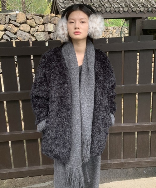 Vネックニット ニットパンツ マフラー 【3点セット】 LON24a124