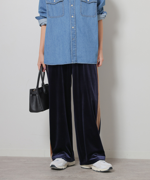 JOURNAL STANDARD relume(ジャーナルスタンダード レリューム)の「ベロアトラックパンツ(その他パンツ・レディース・ネイビー/ブラウン・FREE)」の13枚目の写真
