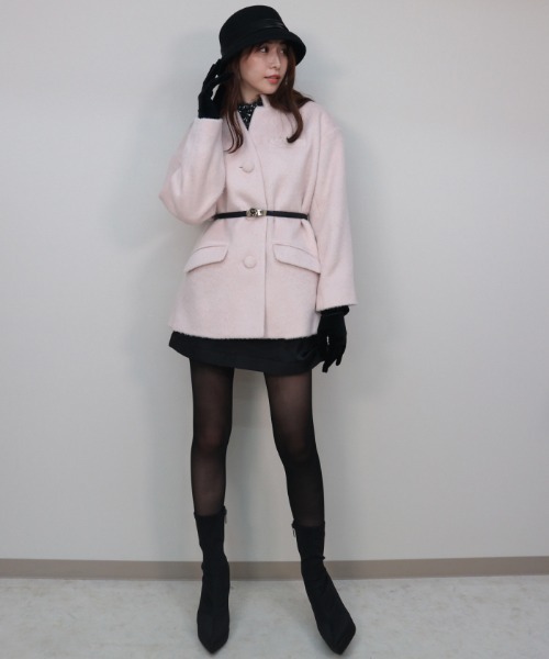 AMBIENT（アンビエント）の「レディトッパーコート（その他アウター・レディース・グレー/ピンク/ブラックミックス・S/M）」の9枚目の写真