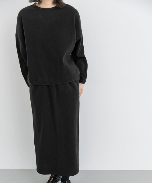 EKAL(エカル)の「ウォームドジャージーパイピングプルオーバー(Tシャツ/カットソー・レディース・アイボリー/ブラック・ONE)」の7枚目の写真