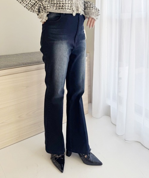 one after another NICE CLAUP（ワンアフターアナザーナイスクラップ）の「ストレッチデニムパンツ（デニムパンツ・レディース・ライトブルー/ブルー/ネイビー・MEDIUM/SMALL）」の10枚目の写真