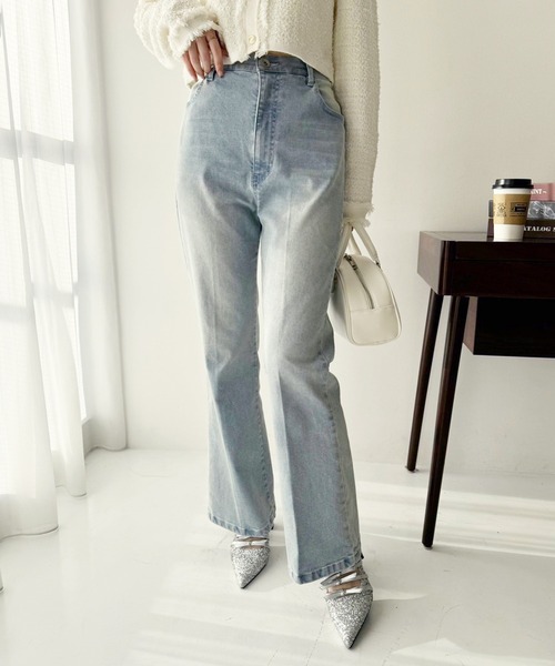 one after another NICE CLAUP（ワンアフターアナザーナイスクラップ）の「ストレッチデニムパンツ（デニムパンツ・レディース・ライトブルー/ブルー/ネイビー・MEDIUM/SMALL）」の17枚目の写真