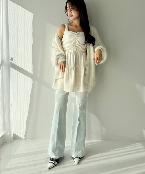 one after another NICE CLAUP（ワンアフターアナザーナイスクラップ）の「ストレッチデニムパンツ（デニムパンツ・レディース・ライトブルー/ブルー/ネイビー・MEDIUM/SMALL）」の13枚目の写真