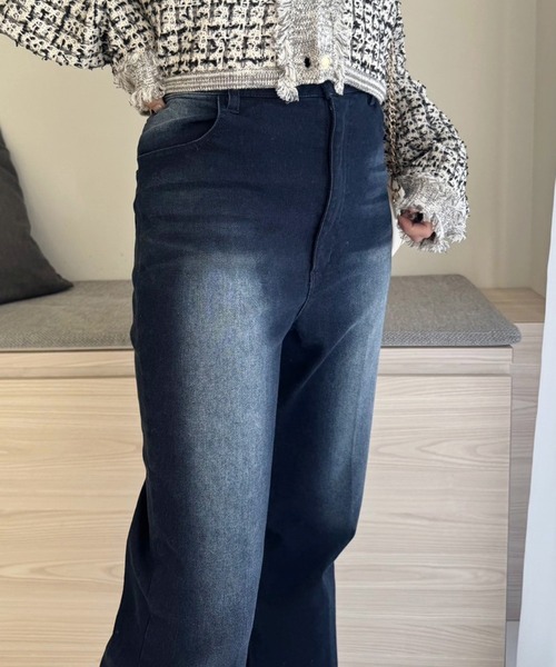 one after another NICE CLAUP（ワンアフターアナザーナイスクラップ）の「ストレッチデニムパンツ（デニムパンツ・レディース・ライトブルー/ブルー/ネイビー・MEDIUM/SMALL）」の8枚目の写真