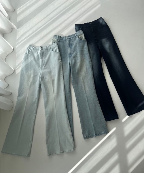 one after another NICE CLAUP（ワンアフターアナザーナイスクラップ）の「ストレッチデニムパンツ（デニムパンツ・レディース・ライトブルー/ブルー/ネイビー・MEDIUM/SMALL）」の7枚目の写真