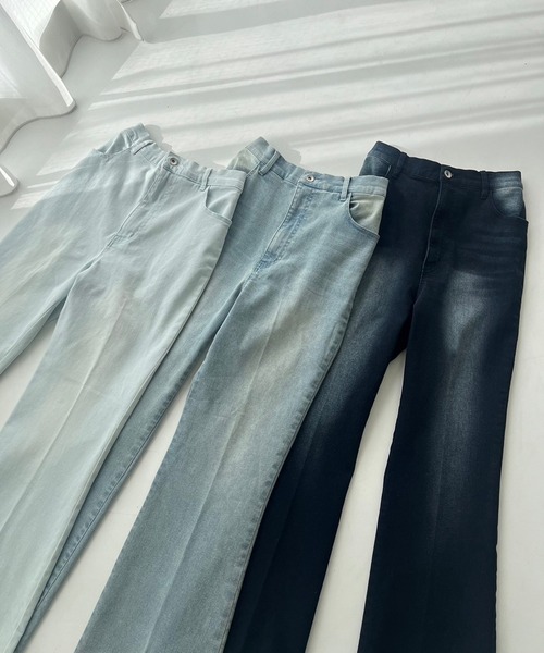 one after another NICE CLAUP（ワンアフターアナザーナイスクラップ）の「ストレッチデニムパンツ（デニムパンツ・レディース・ライトブルー/ブルー/ネイビー・MEDIUM/SMALL）」の19枚目の写真