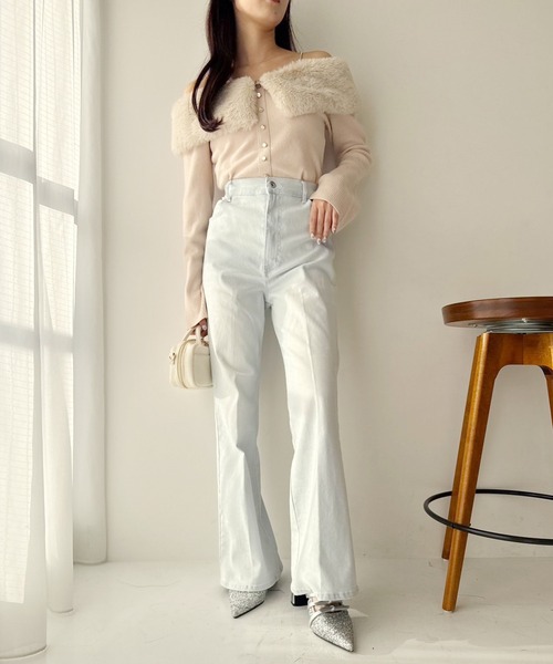 one after another NICE CLAUP（ワンアフターアナザーナイスクラップ）の「ストレッチデニムパンツ（デニムパンツ・レディース・ライトブルー/ブルー/ネイビー・MEDIUM/SMALL）」の15枚目の写真