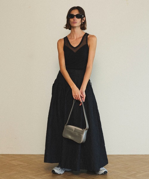 2way See-through Combination Tank Top/2WAYシースルーコンビ