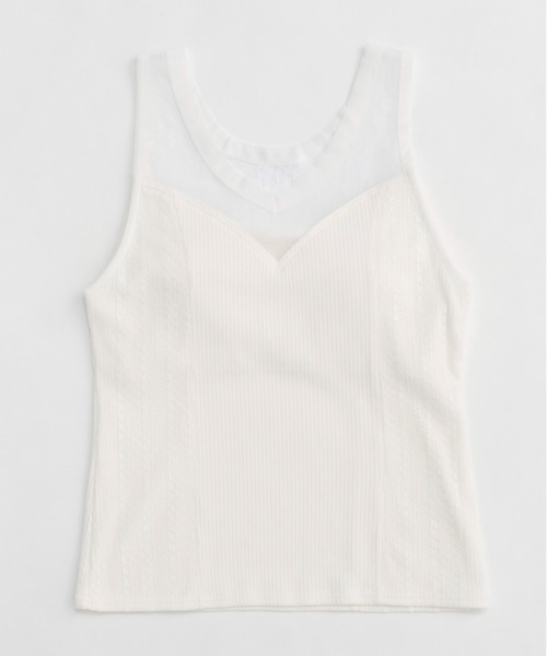SAPEur® SCB TANKTOP 限定 ホワイト&ブラック L 2枚セット 5色展開/SS-LLサイズ》スキッパー金ボタンブラウス/セットアップ
