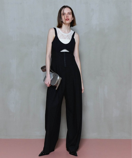 MAISON SPECIAL（メゾンスペシャル）の「2way See-through Combination Tank Top/2WAYシースルーコンビタンクトップ（タンクトップ・レディース・ブラック/レッド/ホワイト・FREE）」の4枚目の写真