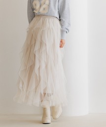 mysty woman | ラッフルチュールスカート  289335(スカート)