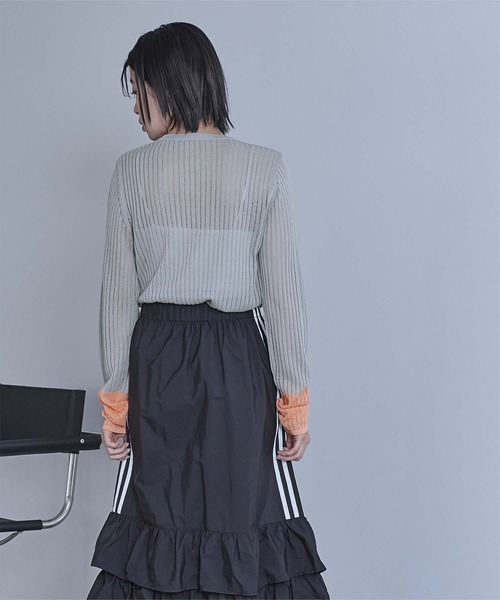 miette(ミエット)の「袖口配色シアートップス(Tシャツ/カットソー・レディース・グレー/ブラック/ライトブルー/ホワイト・FREE)」の22枚目の写真