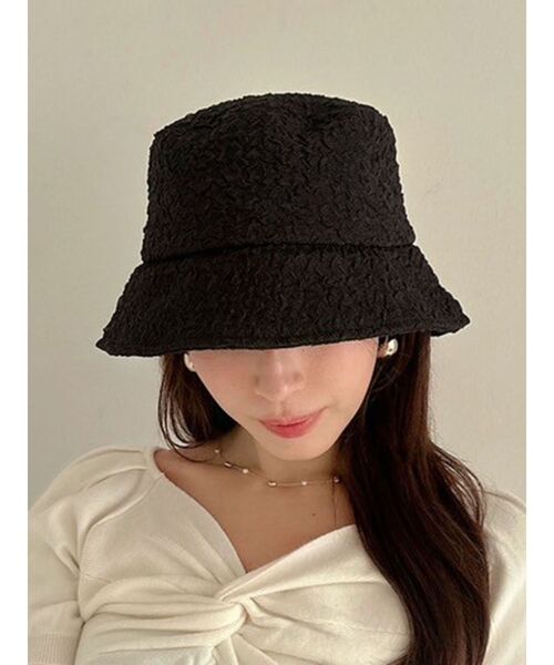 RESEXXY（リゼクシー）の「ジャガードバケットハット（ハット・レディース・ホワイト/ブラック・FREE）」の2枚目の写真