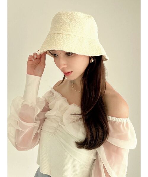 新品タグつき　今季完売新作　マリハ　バラの蕾のジャケット　36 NEW ERA 帽子 ハット 「LADIES」花柄刺繍バケハ (NEW ERAコラボ