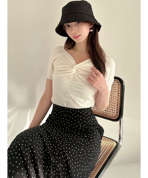 RESEXXY（リゼクシー）の「ジャガードバケットハット（ハット・レディース・ホワイト/ブラック・FREE）」の6枚目の写真