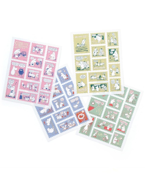 MOOMIN（ムーミン）の「MOOMIN ムーミン 切手風シール ステッカー ミニ（ステッカー/テープ・レディース・グリーン/ピンク/ブルー/イエロー・FREE）」の8枚目の写真