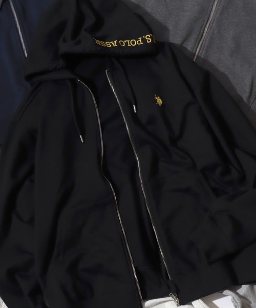 U.S. POLO ASSN.(ユーエスポロアッスン)の「2026SS新柄追加 U.S. POLO ASSN./ユーエスポロアッスン 別注 オーバーサイズ 裏毛 ワンポイント刺繍 フルジップパーカー フーディー パーカー スウェット レディース メンズ(パーカー・メンズ・オートミール/チャコール/グレー/ブラック/グレー系その他/ベージュ系その他/グレー系その他2/ブラック系その他/ネイビー・M/L/LL)」の1枚目の写真