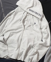 U.S. POLO ASSN.（ユーエスポロアッスン）の「2026SS新柄追加 U.S. POLO ASSN./ユーエスポロアッスン 別注 オーバーサイズ 裏毛 ワンポイント刺繍 フルジップパーカー フーディー パーカー スウェット レディース メンズ（パーカー）」