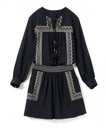 navasana | navasanaスラブCクロス刺繍ワンピース/712-NOB-N161-OP002(ワンピース)