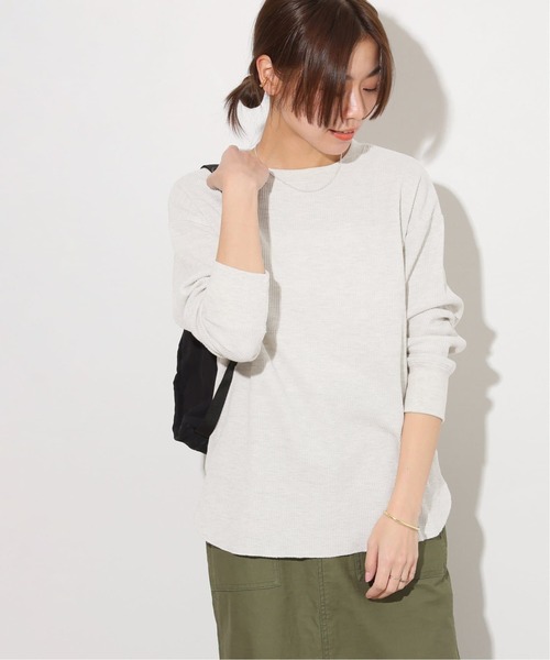 JOURNAL STANDARD relume(ジャーナルスタンダード レリューム)の「《追加10》TCワッフルロングスリーブTシャツ(Tシャツ/カットソー・レディース・ストーン/チャコールグレー/ホワイト・FREE)」の18枚目の写真