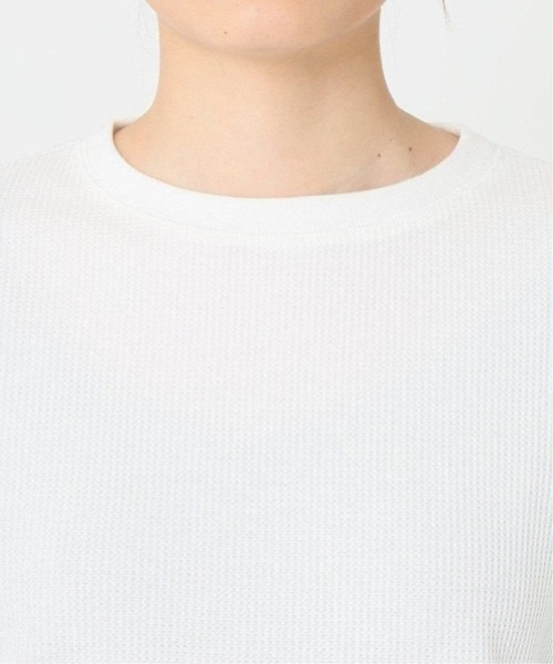 JOURNAL STANDARD relume(ジャーナルスタンダード レリューム)の「《追加10》TCワッフルロングスリーブTシャツ(Tシャツ/カットソー・レディース・ストーン/チャコールグレー/ホワイト・FREE)」の6枚目の写真