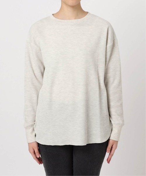 JOURNAL STANDARD relume(ジャーナルスタンダード レリューム)の「《追加10》TCワッフルロングスリーブTシャツ(Tシャツ/カットソー・レディース・ストーン/チャコールグレー/ホワイト・FREE)」の15枚目の写真