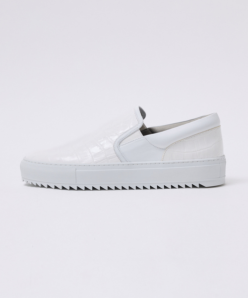 Margome sole】シャークソール クロコダイル柄 レザー スニーカー