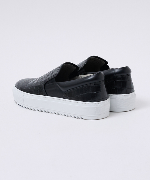 alfredoBANNISTER（アルフレッドバニスター）の「【Margome sole】シャークソール クロコダイル柄 レザー スニーカー スリッポン（スニーカー・メンズ・ブラック/ホワイト/ホワイト系その他/ブラック系その他・40/41/42/43/44）」の8枚目の写真