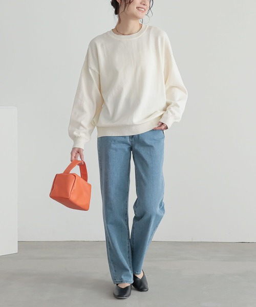 n'OrLABEL（ノアールレーベル）の「『綿ニットクルーネックプルオーバー』（ニット/セーター・レディース・ブラック/ライトブルー/ピンク/チャコール/イエロー/アイボリー・FREE）」の8枚目の写真