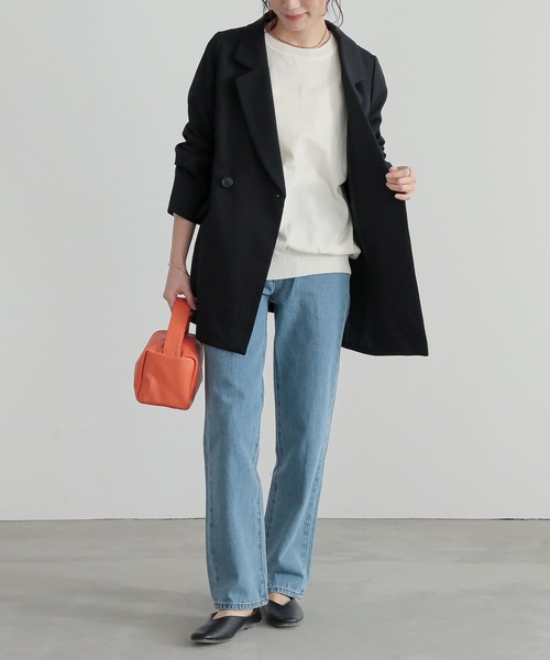 n'OrLABEL（ノアールレーベル）の「『綿ニットクルーネックプルオーバー』（ニット/セーター・レディース・ブラック/ライトブルー/ピンク/チャコール/イエロー/アイボリー・FREE）」の10枚目の写真