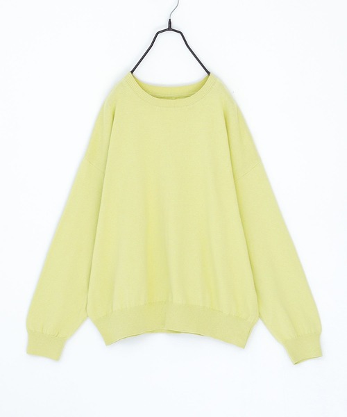 n'OrLABEL（ノアールレーベル）の「『綿ニットクルーネックプルオーバー』（ニット/セーター・レディース・ブラック/ライトブルー/ピンク/チャコール/イエロー/アイボリー・FREE）」の20枚目の写真