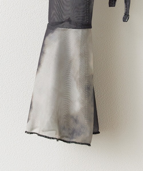 Chick(チック)の「Vintage Like Sheer Tops / ヴィンテージ風シアートップス(Tシャツ/カットソー・レディース・グレー/ブラック/ベージュ/グリーン/ブルー・FREE)」の8枚目の写真