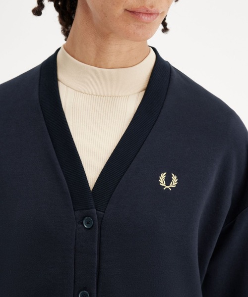 セール】Tipped Sweatshirt Cardigan／スウェットカーディガン
