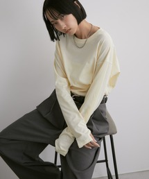 Aunt Marie's（アントマリーズ）の「クルーネックベーシックロンT（Tシャツ/カットソー）」